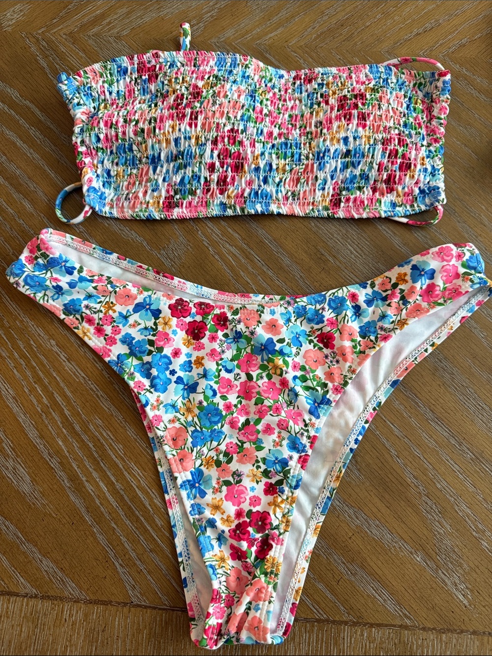 Source Unknown Girls Floral Bikini Set - Pink, Blue, Coral